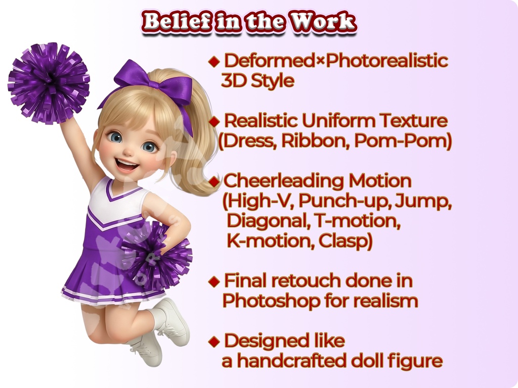 ジュニアチアガール クリップアート スクールスピリットED Vol.3 | 32枚PNG 透過背景