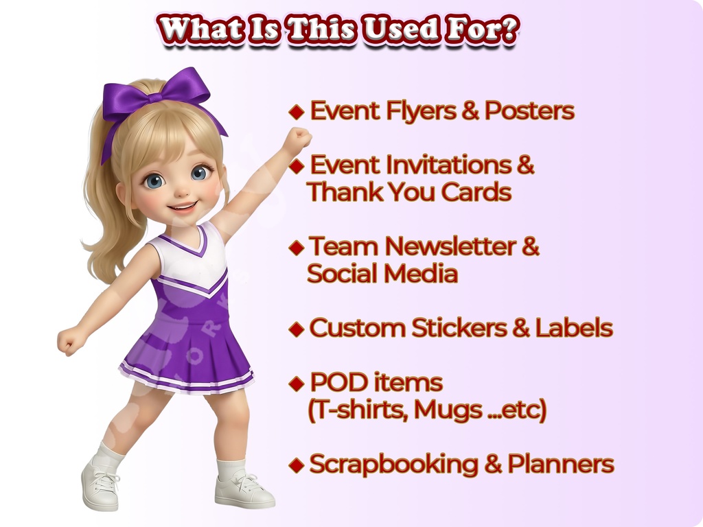 ジュニアチアガール クリップアート スクールスピリットED Vol.3 | 32枚PNG 透過背景