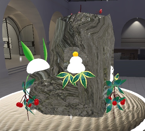 雪うさぎの庭飾りセット (Br)