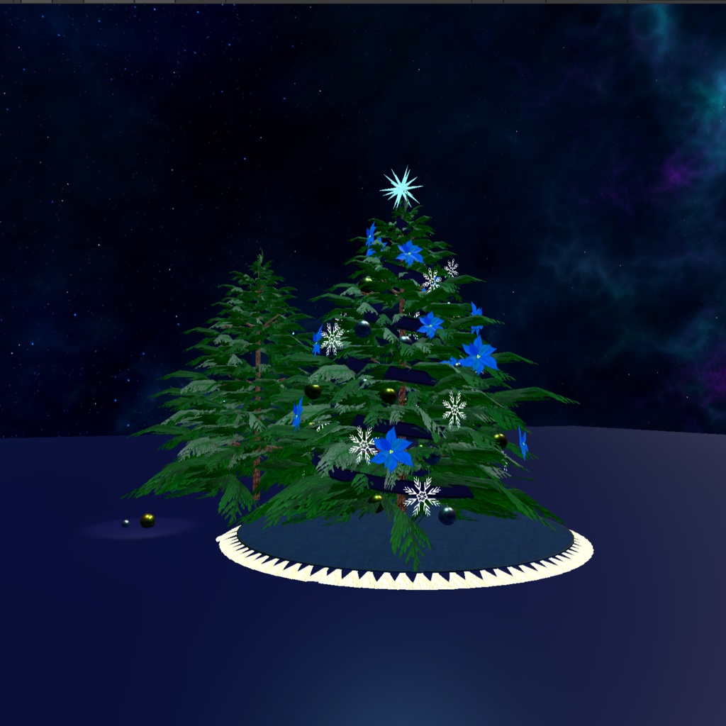 Blue Crystal Winter Tree (VRChat対応)