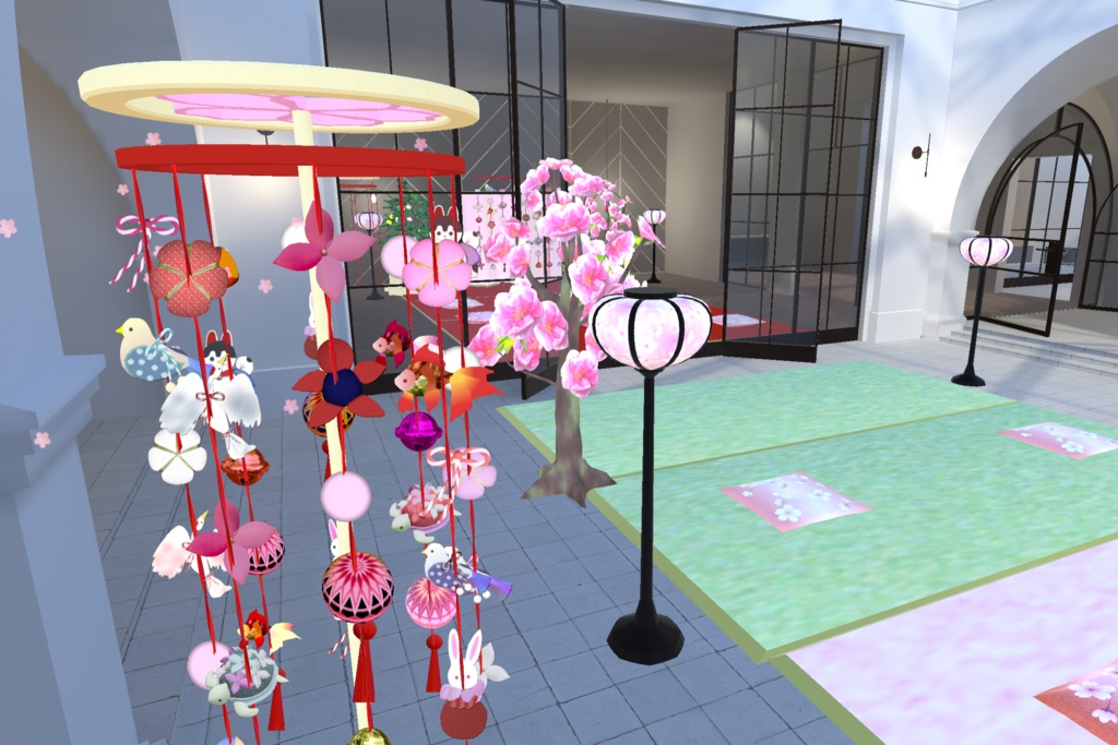 桃の節句 華やか「つるし雛」セット (回転&花舞あり)