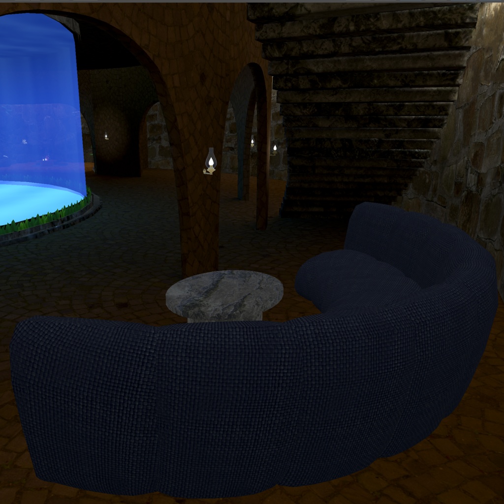 【VRC向けワールド】Glassflow Sanctuary _ 小さな海 – With Aquarium