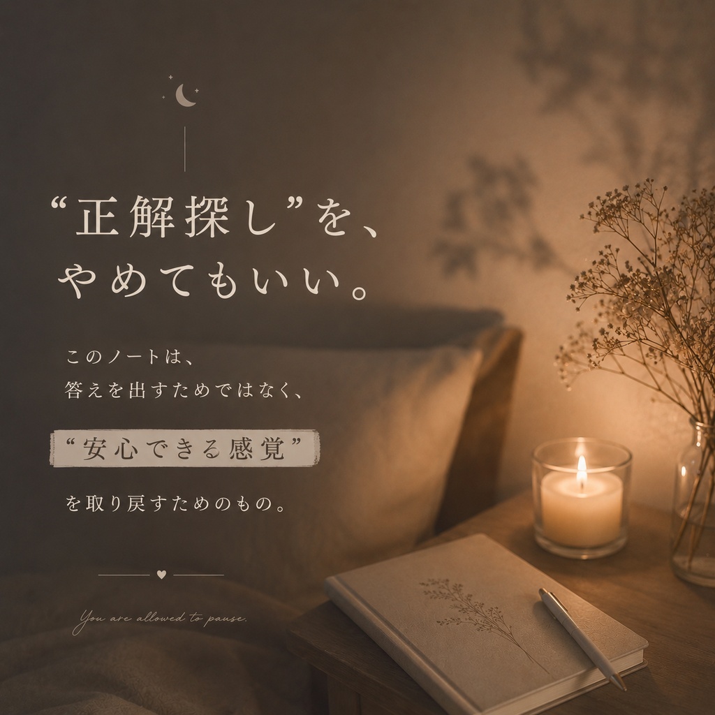 判断を整えるノート — 一番 心が軽くなる選択は?