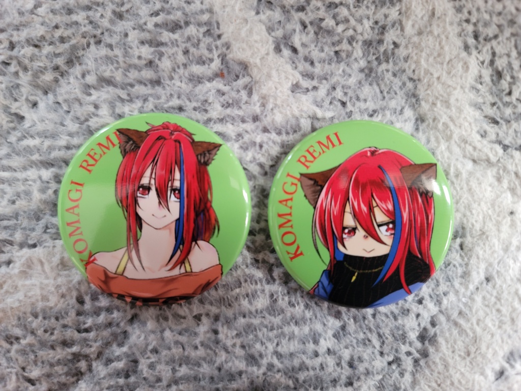 狛城レミ一周年記念缶バッチ