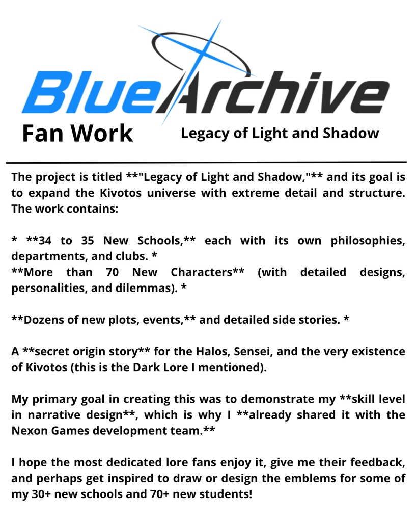 大規模伝承プロジェクト!「光と影の遺産」- MASSIVE Lore Project! "Legacy of Light and Shadow"