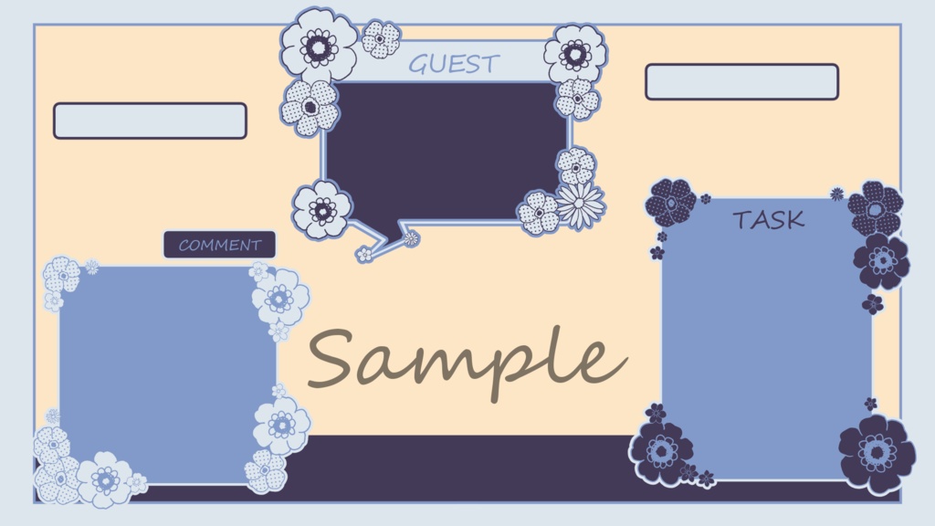 お花の配信素材セット