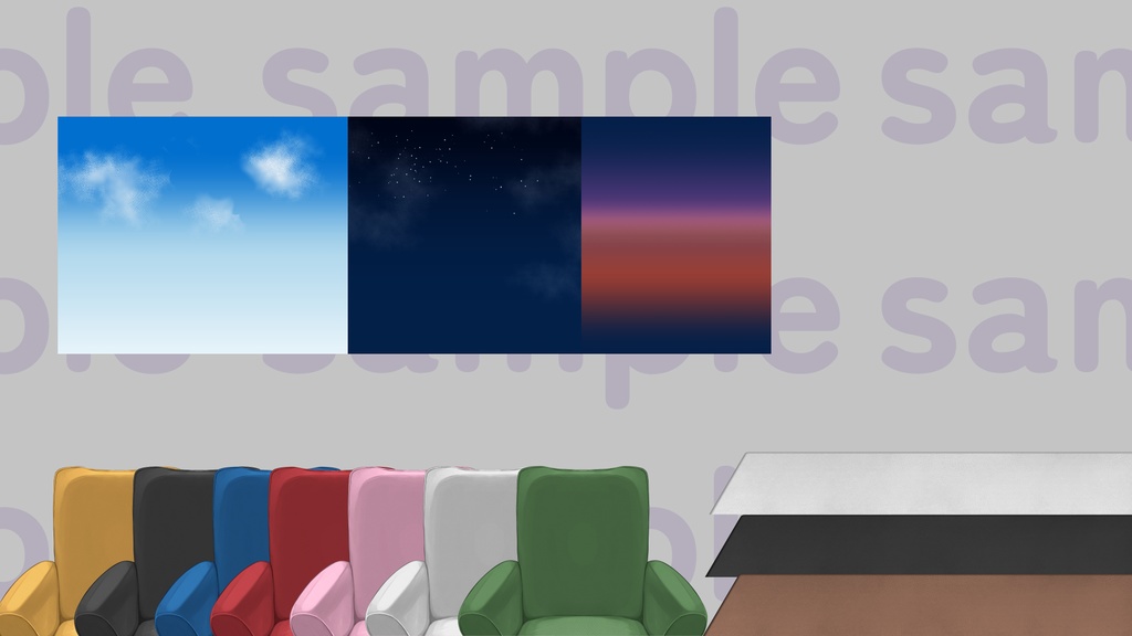 シンプル部屋背景セット