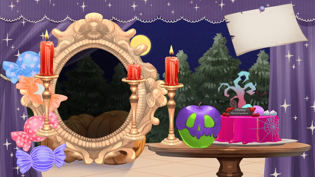 ハロウィンの背景セット