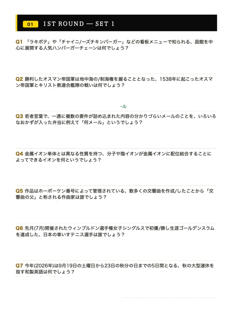 SHOQKING問題・記録集