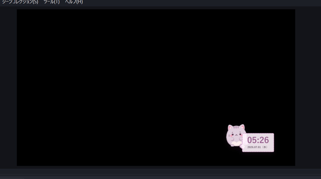 OBS用 ゆるねこ時計 10匹セット