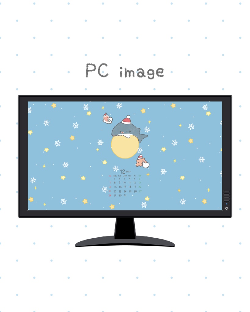 【12月壁紙】サメサンタのクリスマス