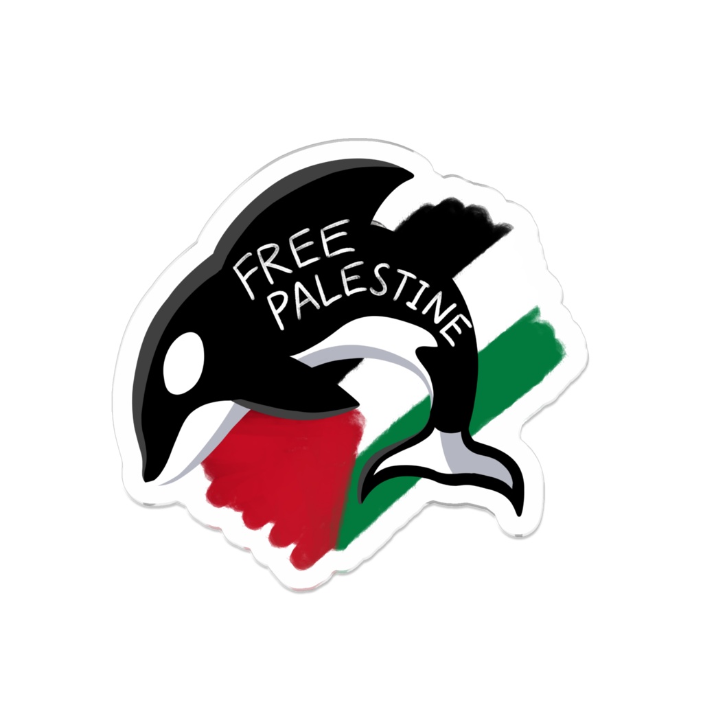 FREE PALESTINEアクリルバッジ