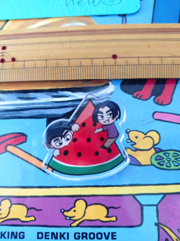 ﾐｮｷﾞ　スイカアクリルピンバッジ