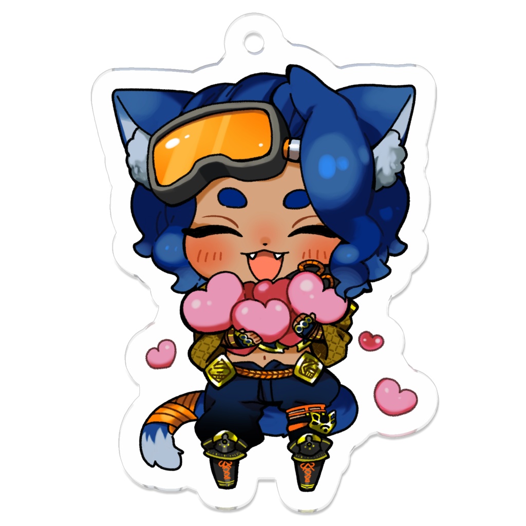 ぽろぽろハート2種■アクリルキーホルダー