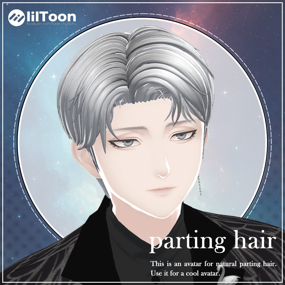man hair [parting hair]