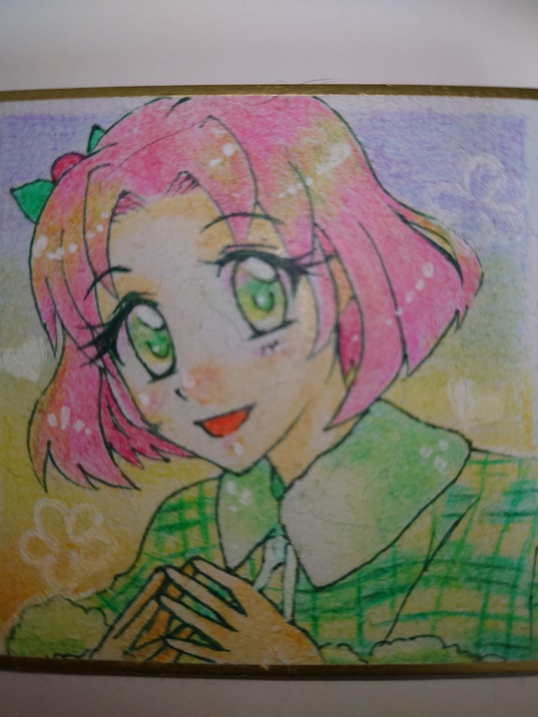 北大路さくら色紙(画仙紙・豆)