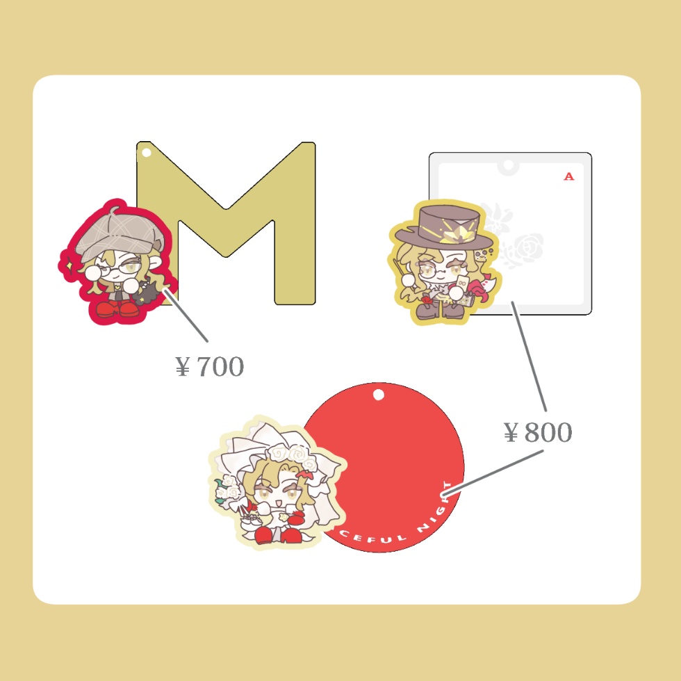 アクリルキーチェーン メラニアｼﾘｰｽﾞ