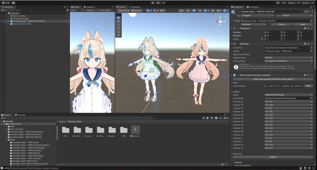 Sameko Saba / Fan Made 3D VRChat Avatar