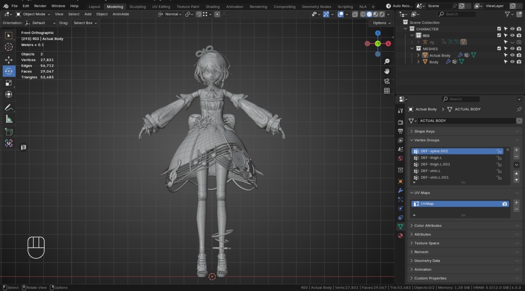 Cecilia Immergreen (Hololive EN) / Fan-Made 3D VRChat Avatar with 52 Arkit Shapekeys for Facetracking.