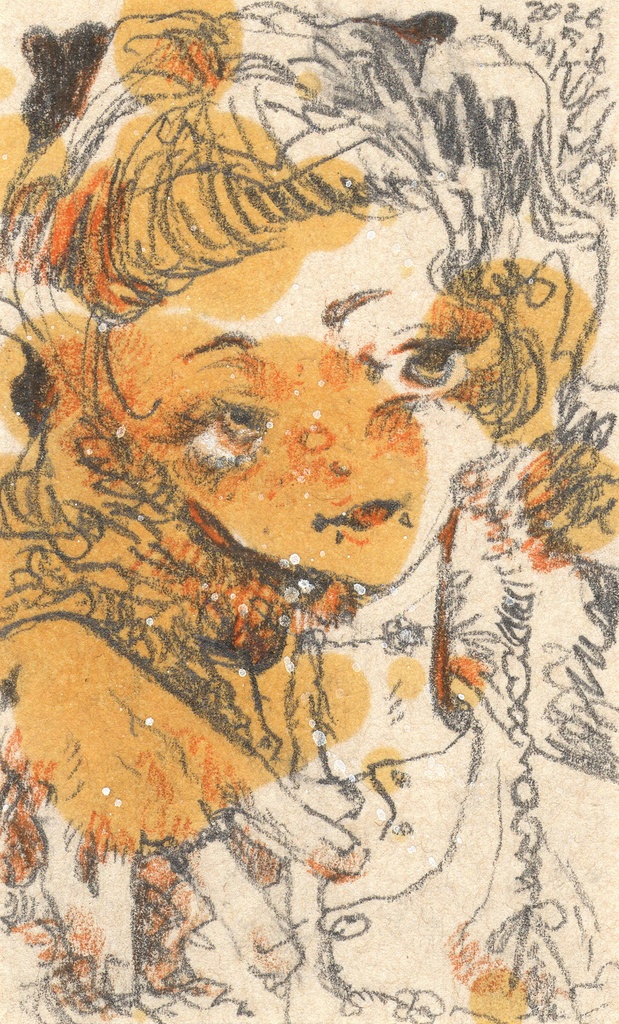 ドローイング原画　名刺サイズ