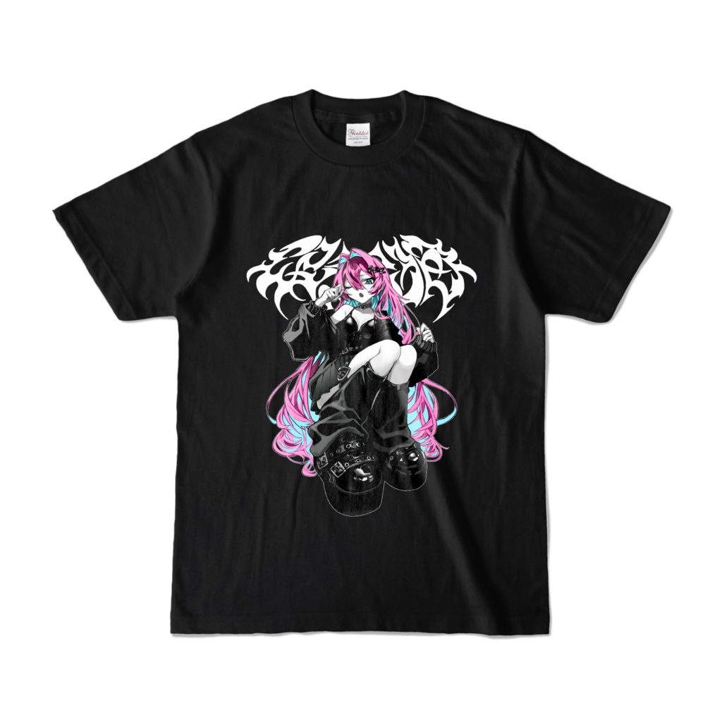 眠眠猫Tシャツ黒
