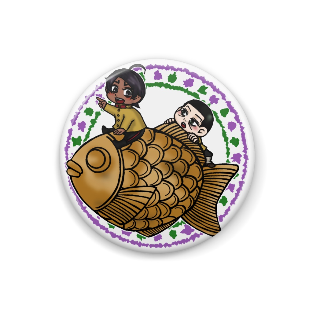 鯉月たい焼き缶バッジ