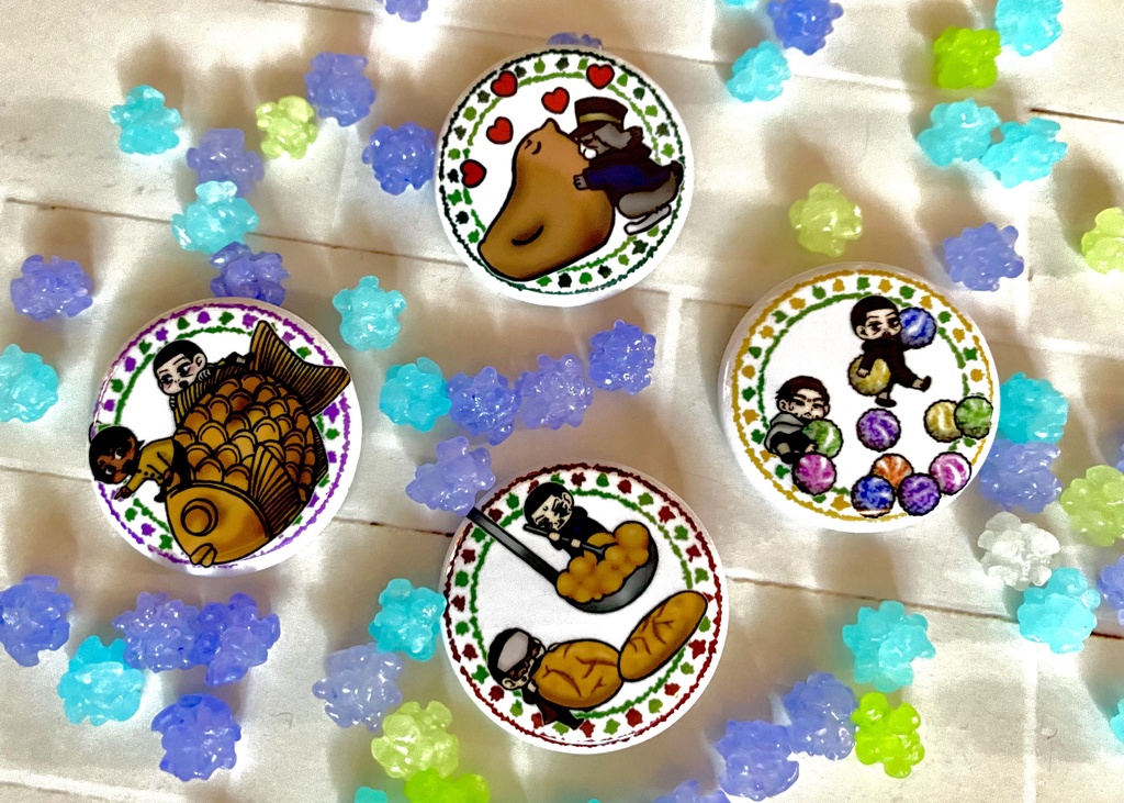 鶴月カルメ焼き缶バッジ