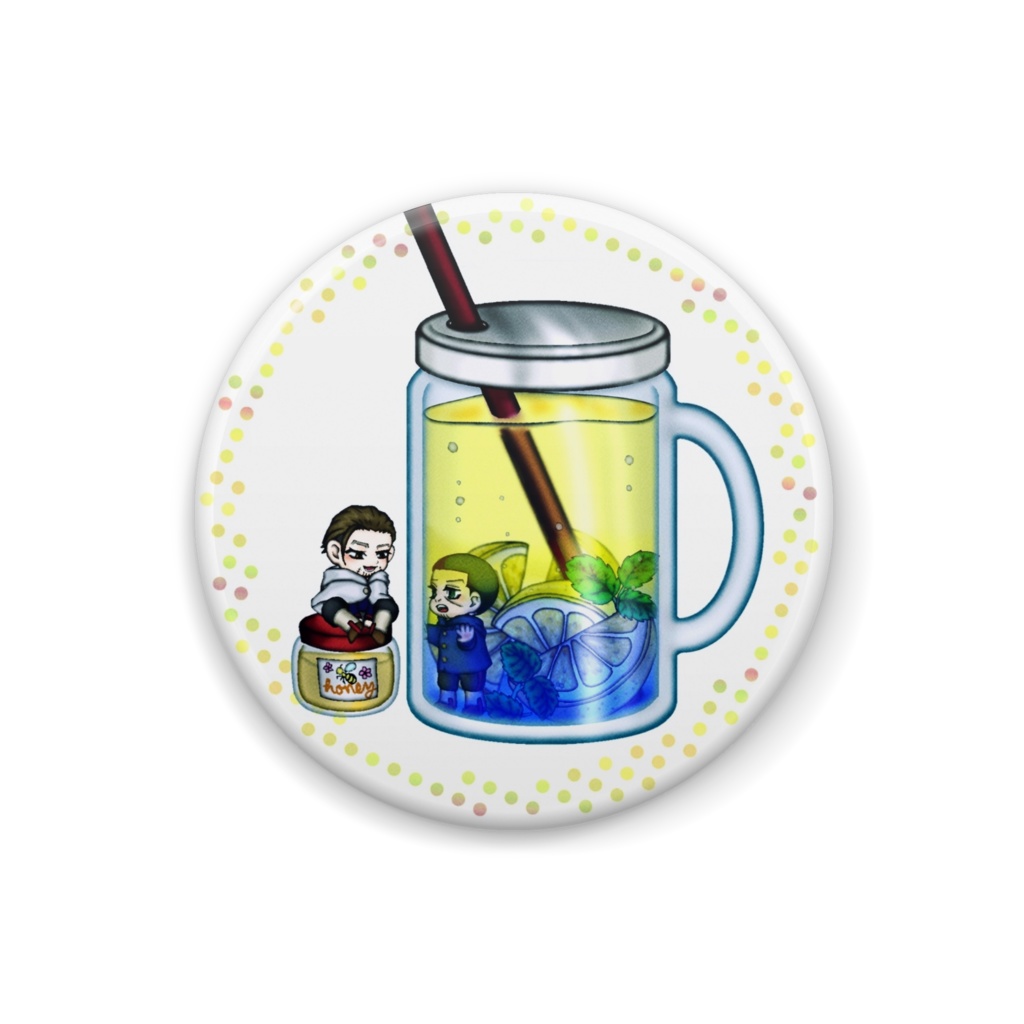 尾月レモンスカッシュ缶バッジ