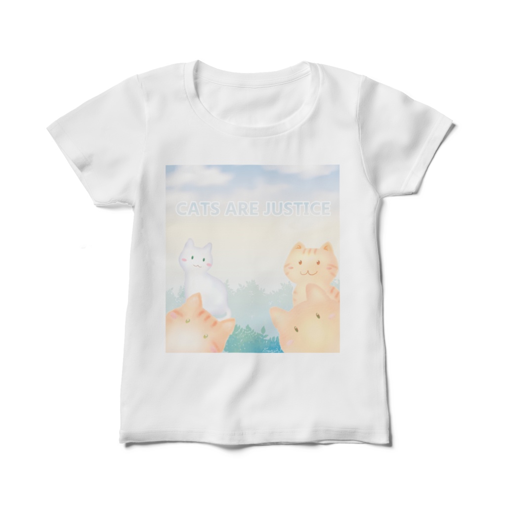 CATS ARE JUSTICE Ｔシャツ(レディース両面)