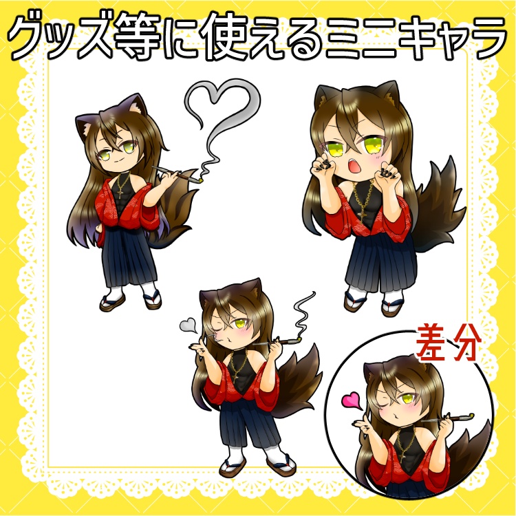 【商用利用・グッズ化込】IRIAM即デビュー!豪華21点スターターセット★立ち絵3種/ミニキャラ/スタンプ/SNS素材