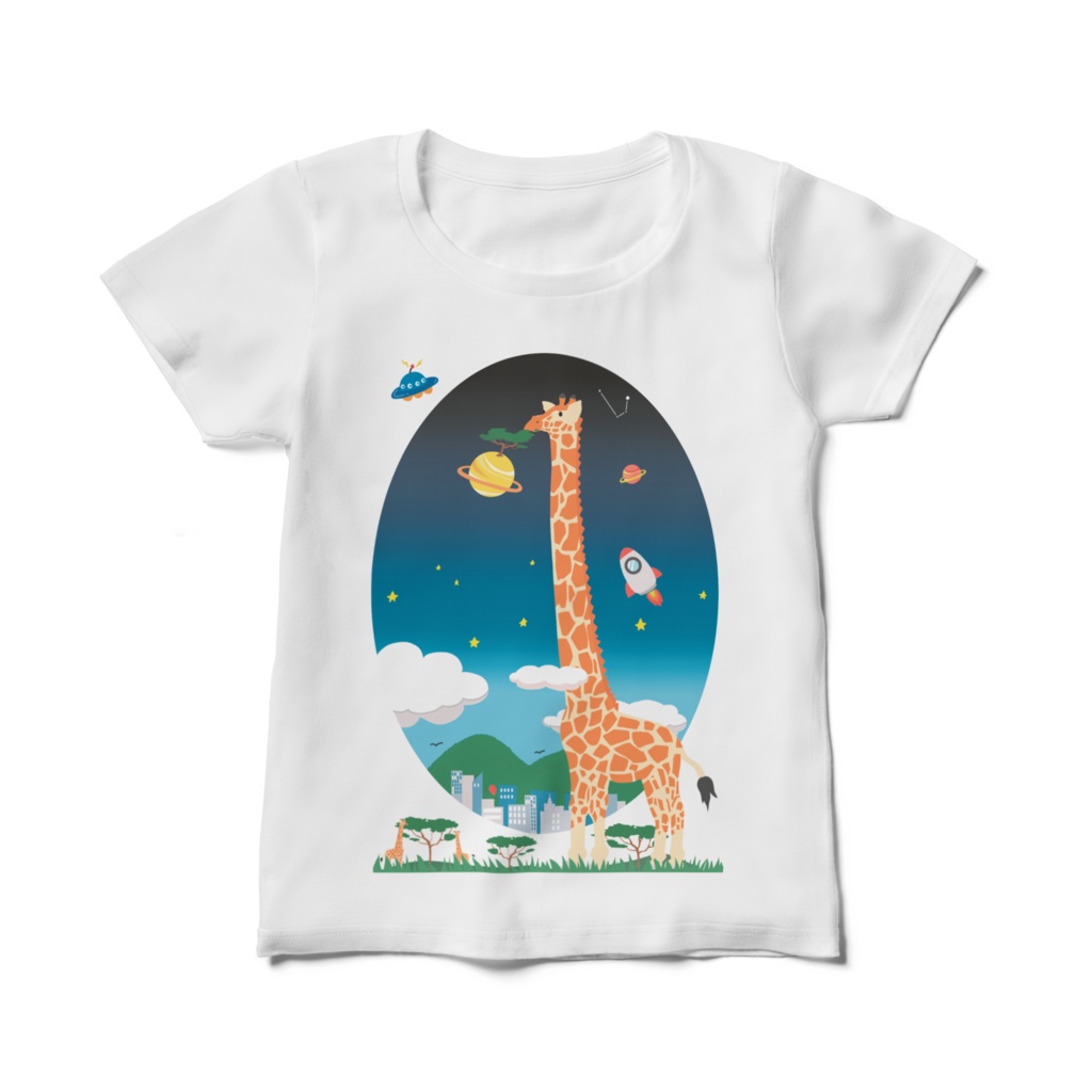 くびながながながながキリンTシャツ