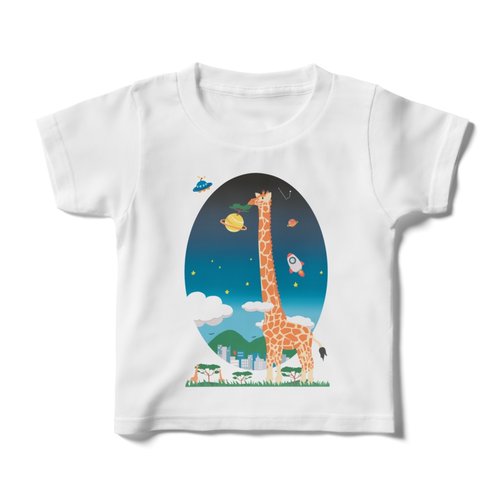 くびながながながながキリンTシャツ(キッズ)