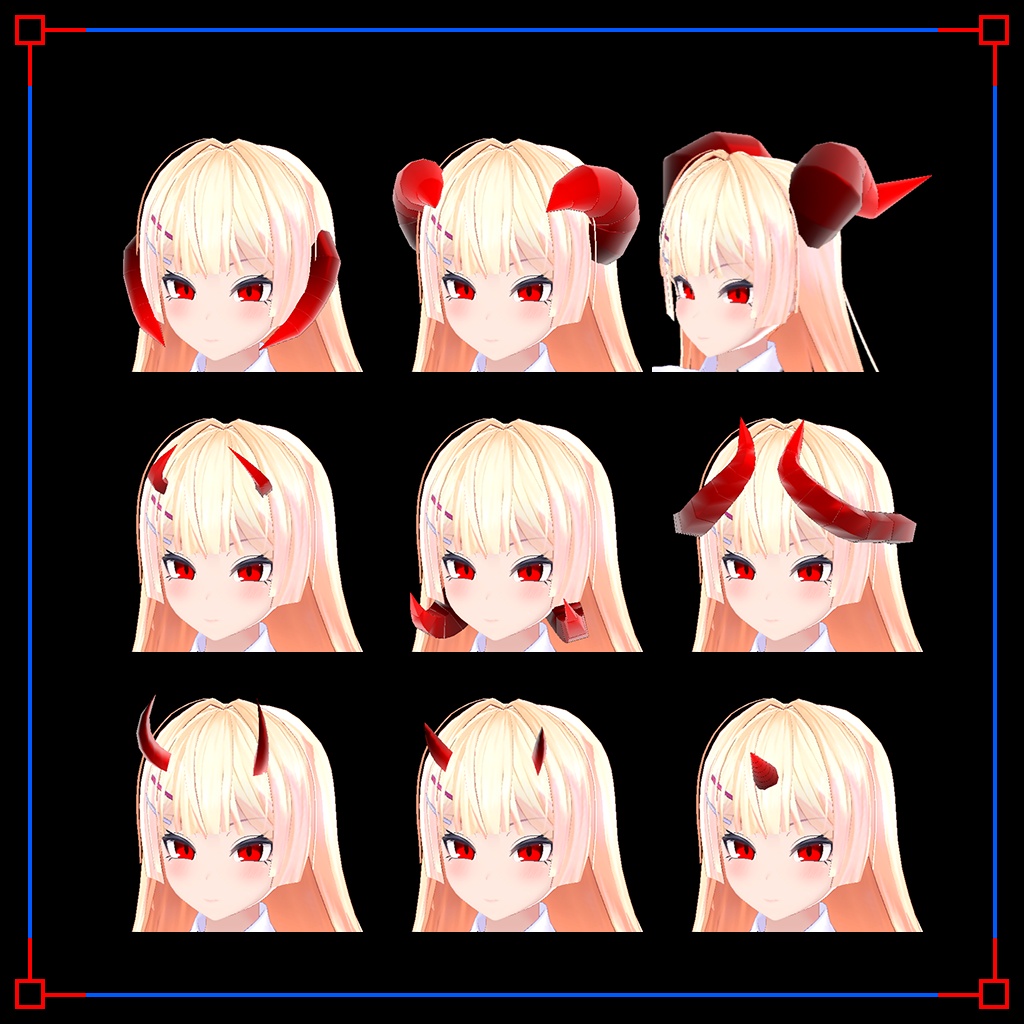 【3Dモデル】 角 18種類 Horn Set 뿔 모음집