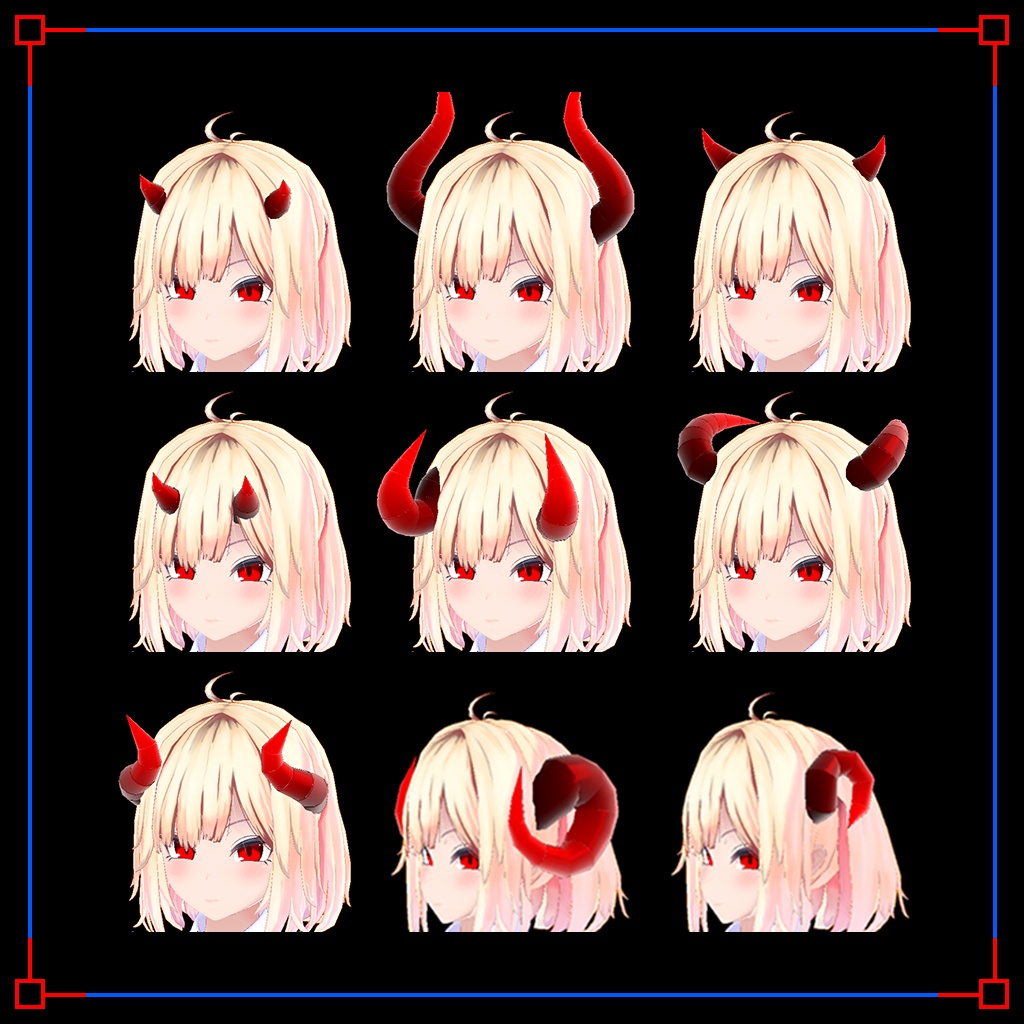 【3Dモデル】 角 18種類 Horn Set 뿔 모음집
