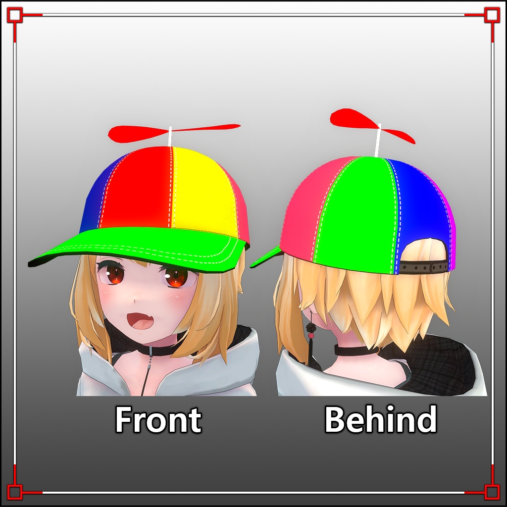 【3Dモデル】 プロペラ帽子 Propeller hat 프로펠러 모자