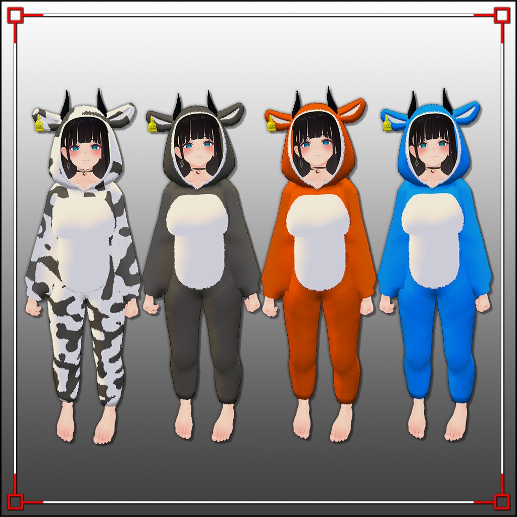 【くろなつ】 動物パジャマ AnimalPajama for Kuronatsu