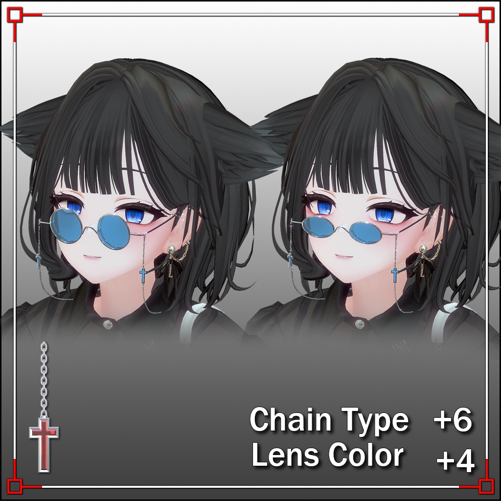 【3Dモデル】Newメガネチェーン New Glasses Chain