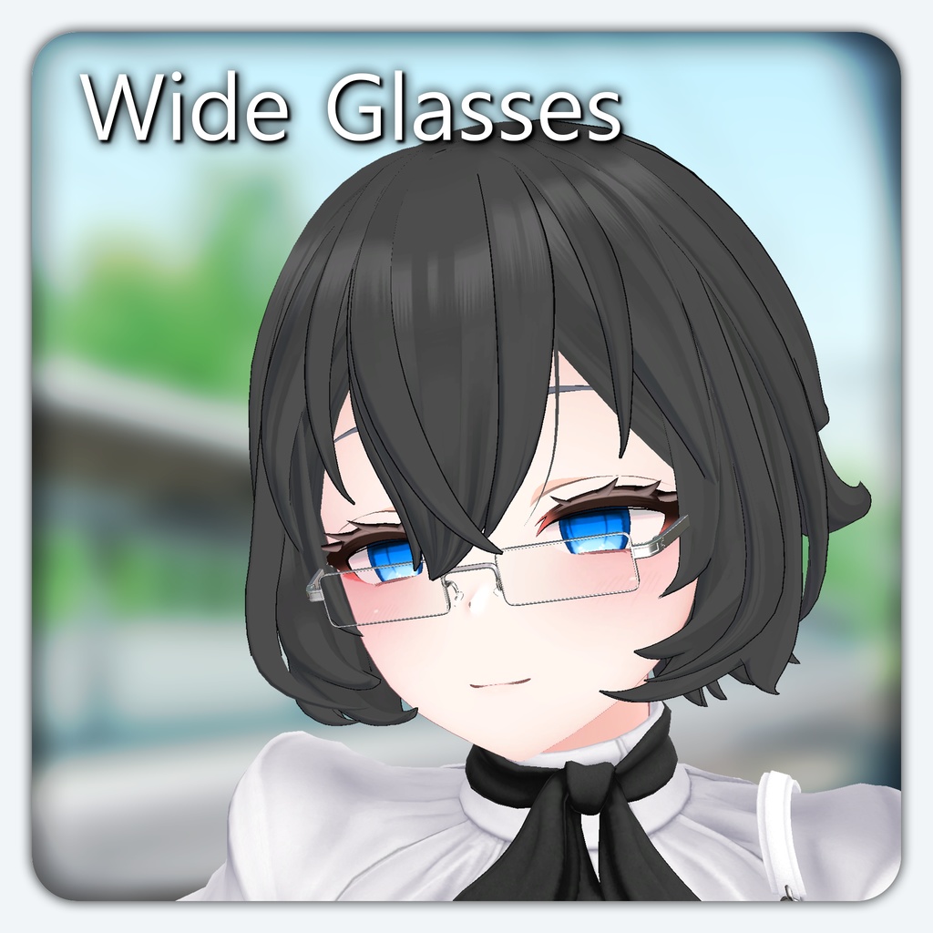 【3Dモデル】ワイドメガネ WideGlasses