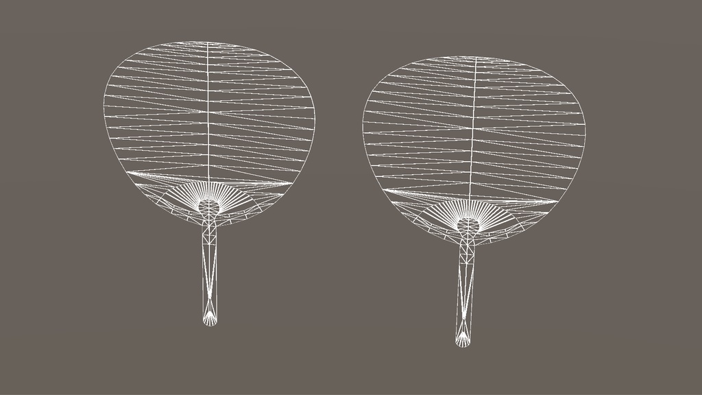 うちわ(リアルタイム向けミドルポリゴン)