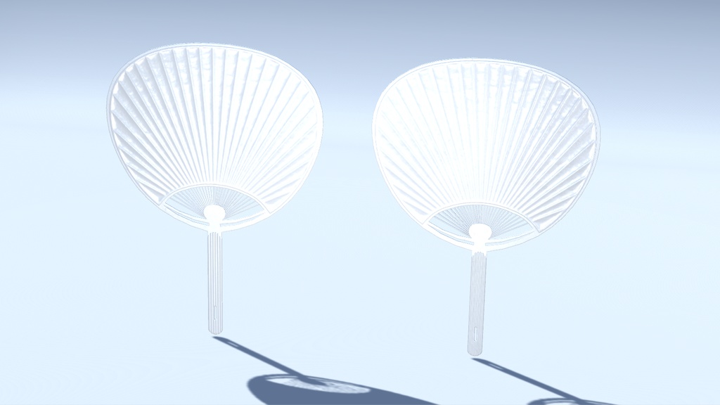 うちわ(リアルタイム向けミドルポリゴン)