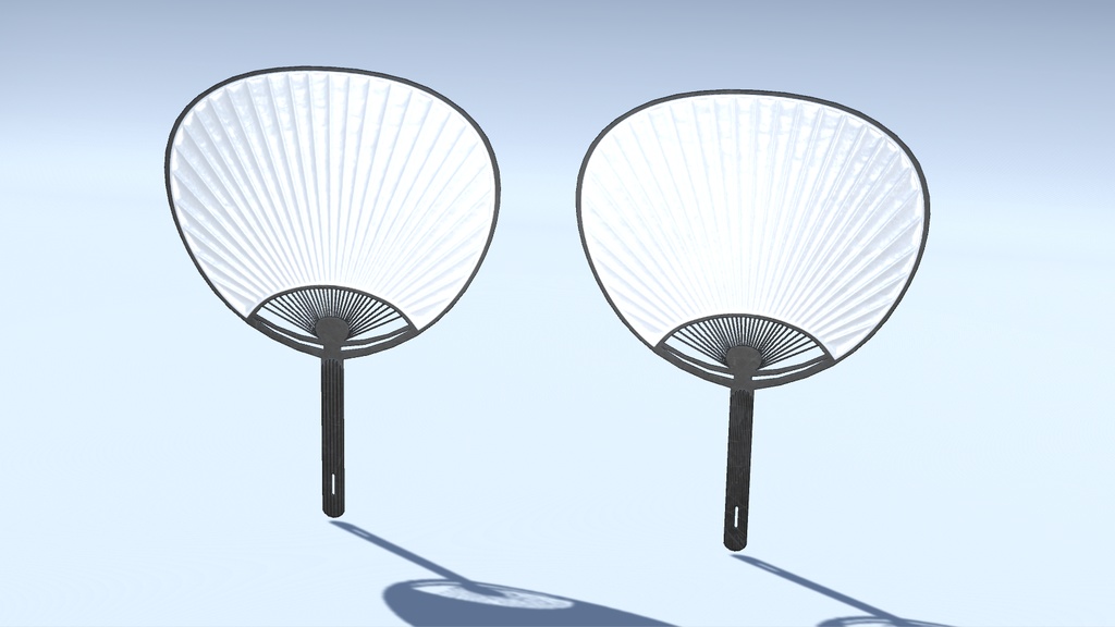 うちわ(リアルタイム向けミドルポリゴン)