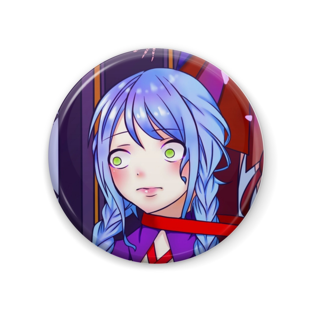 人形少女の缶バッジ