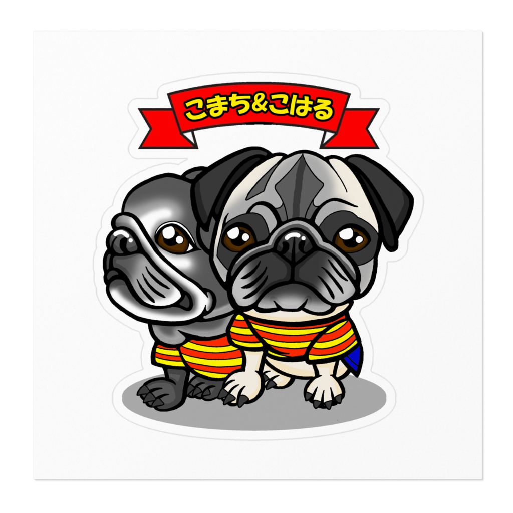 こまち&こはる似顔絵ステッカー
