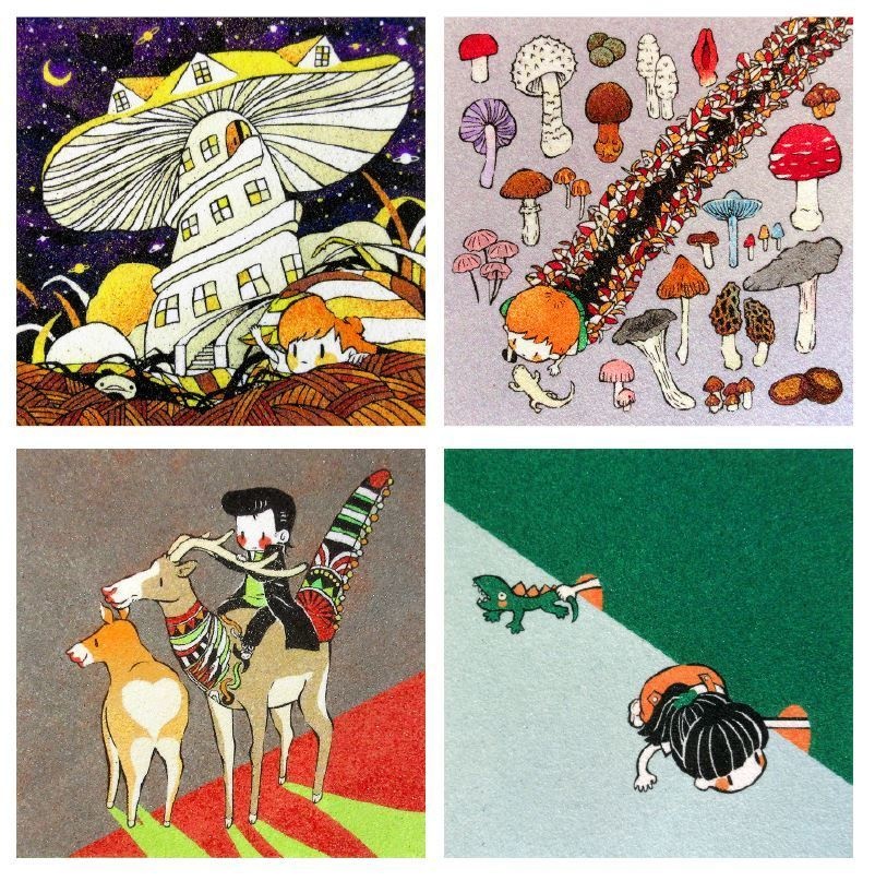 砂絵原画 Zarazara Space Booth