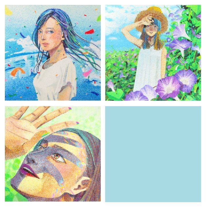 砂絵原画 Zarazara Space Booth