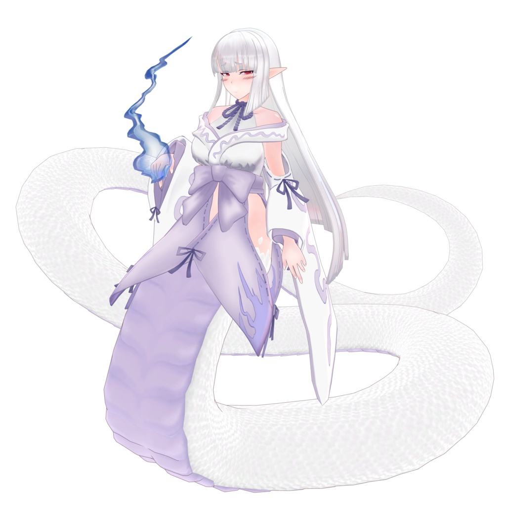 魔物娘図鑑【白蛇‐Sirohebi‐】VRChat用公認モデル PC&Quest