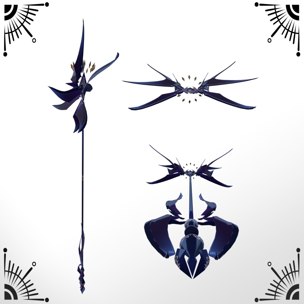 VRC想定3Dモデル【杖‐staff‐】