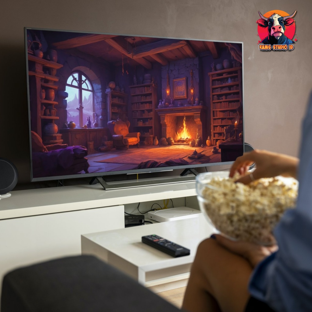 アニメーション背景|光る暖炉のあるダークリチュアルチェンバー|シームレスVTuberシーン Animated Background | Dark Ritual Chamber with a Glowing Fireplace | Seamless VTuber Scene