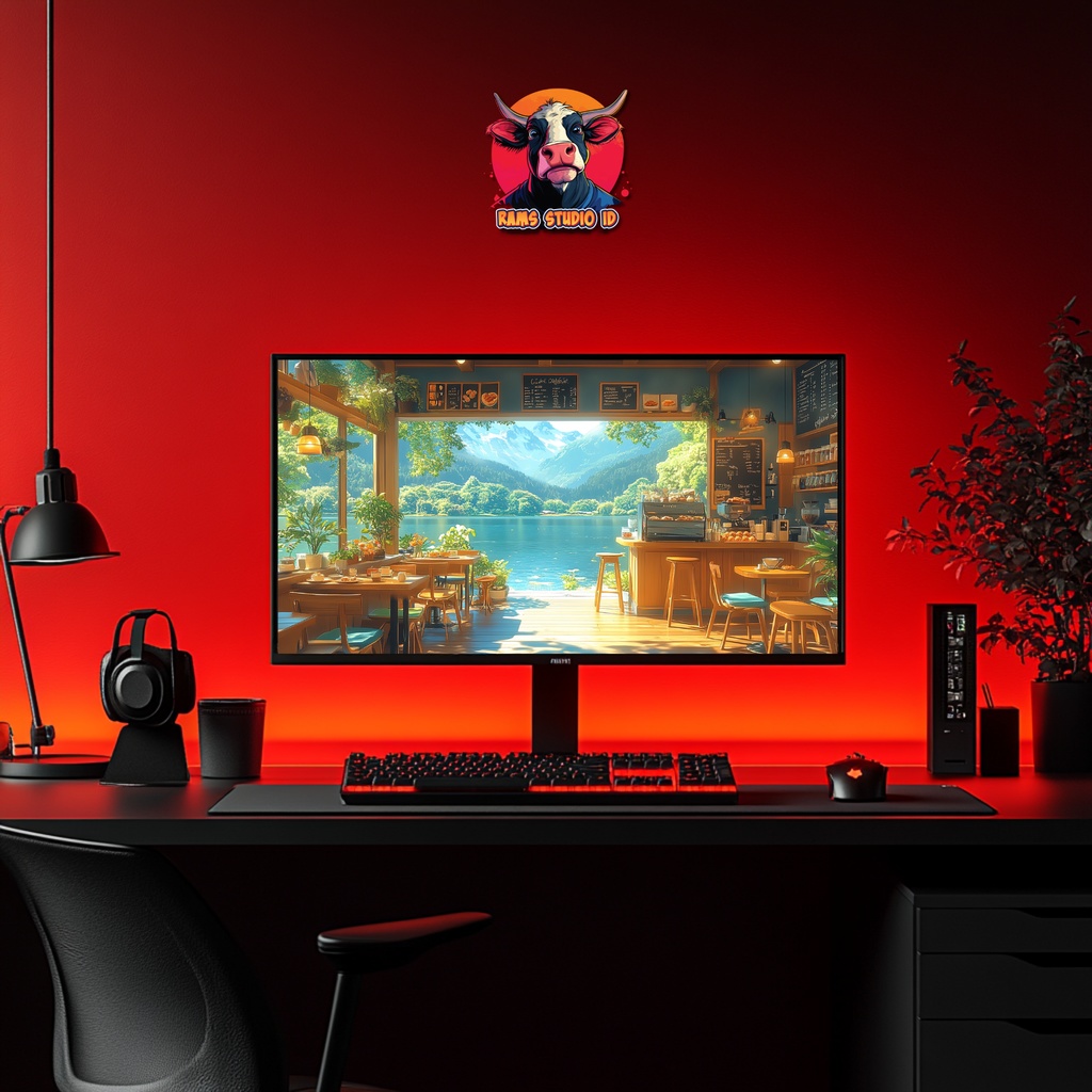 湖のほとりの暖かくて居心地の良いカフェ|アニメーション配信背景 Animated Stream Background | Warm and Cozy Cafe by the Lake