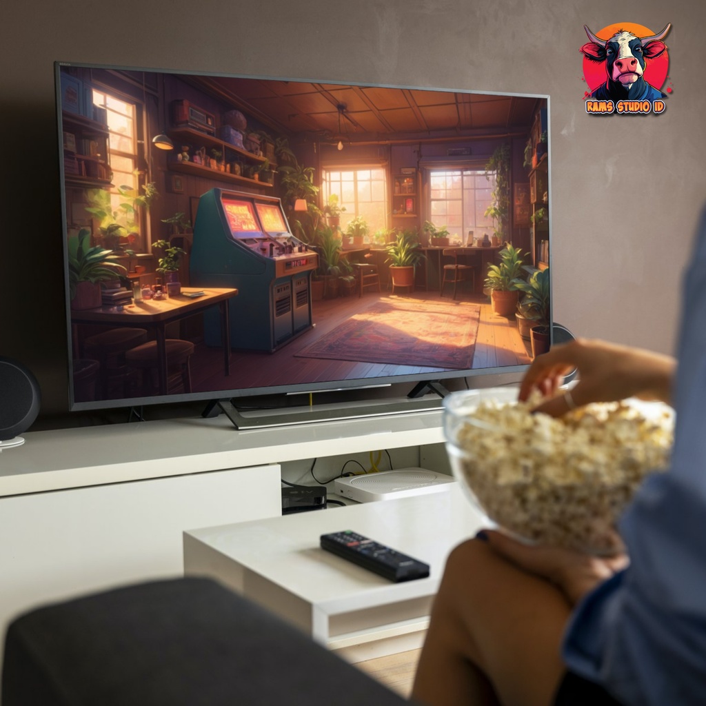 アニメーション背景|アーケード筐体のある居心地の良いレトロゲームルーム|配信者向けシームレス背景 Animated Background | Cozy Retro Gaming Room with Arcade Cabinet | Seamless Backdrop for Streamers